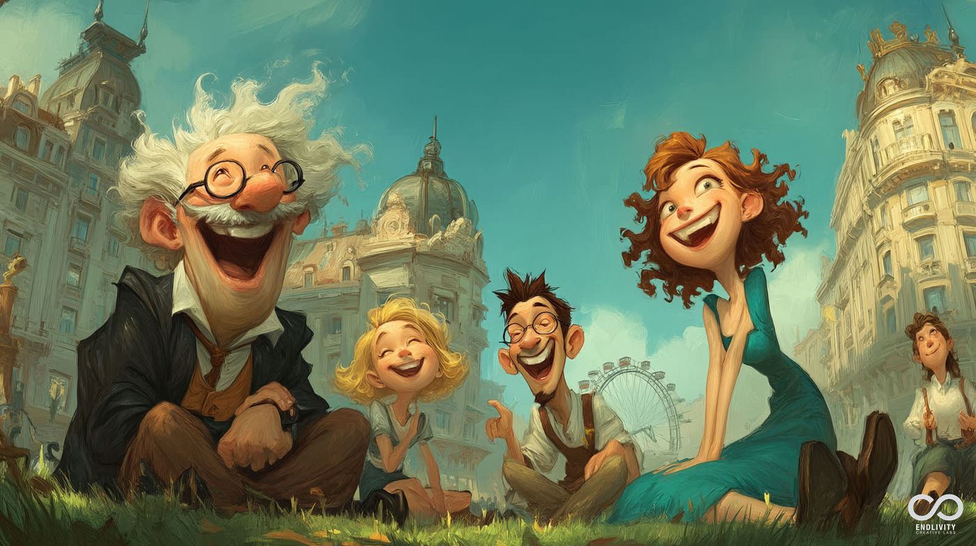 The legends as children · scene from Little Legends of Austria